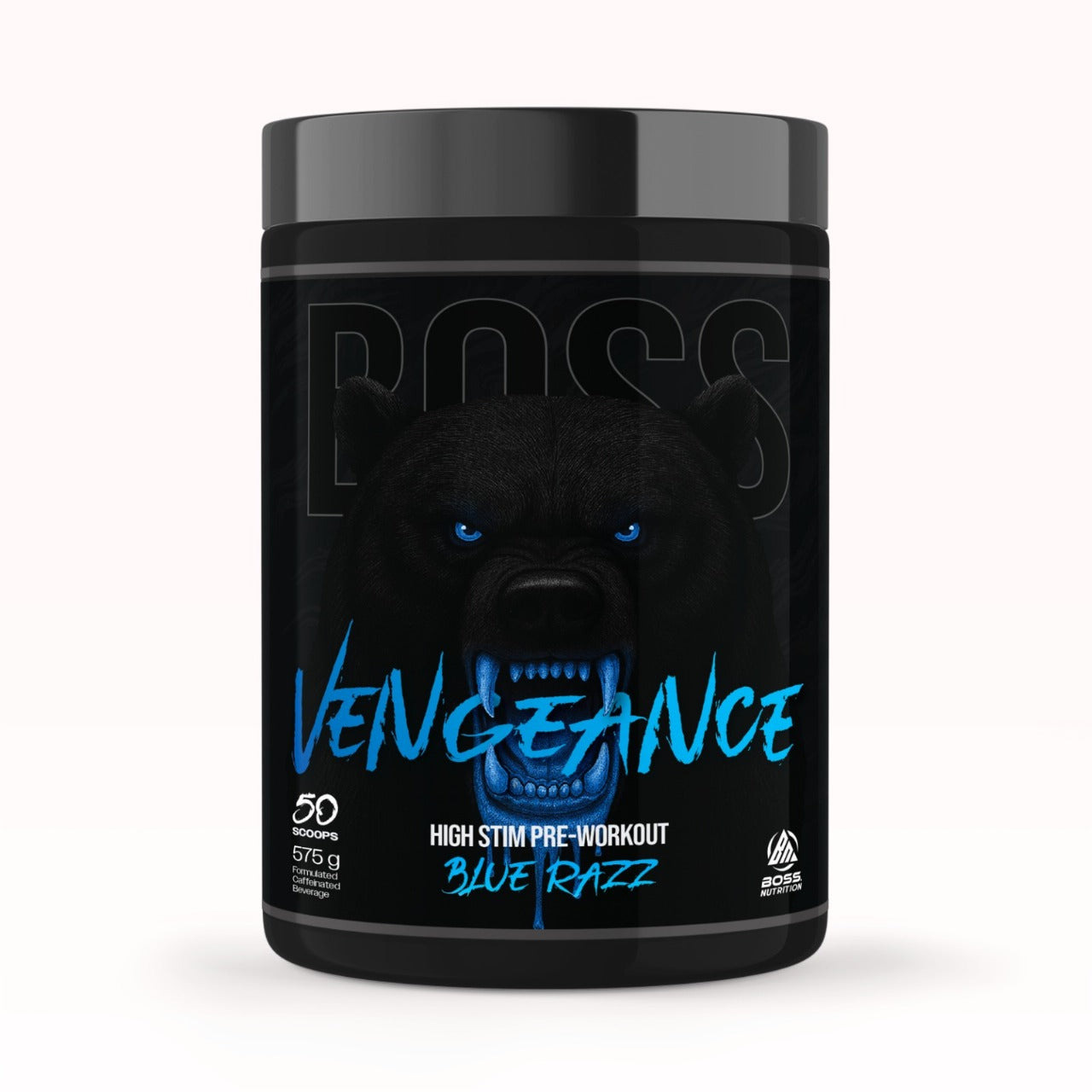 Vengeance High Stim Pre Workout Blue Raspberry by Boss Nutrition