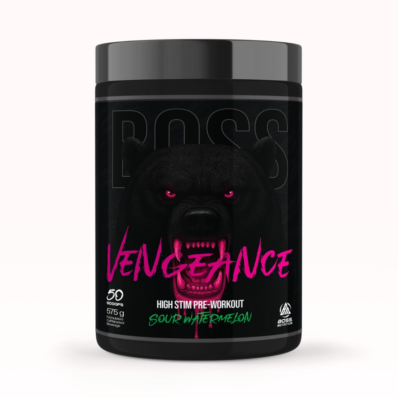 Vengeance High Stim Pre Workout Sour Watermelon by Boss Nutrition